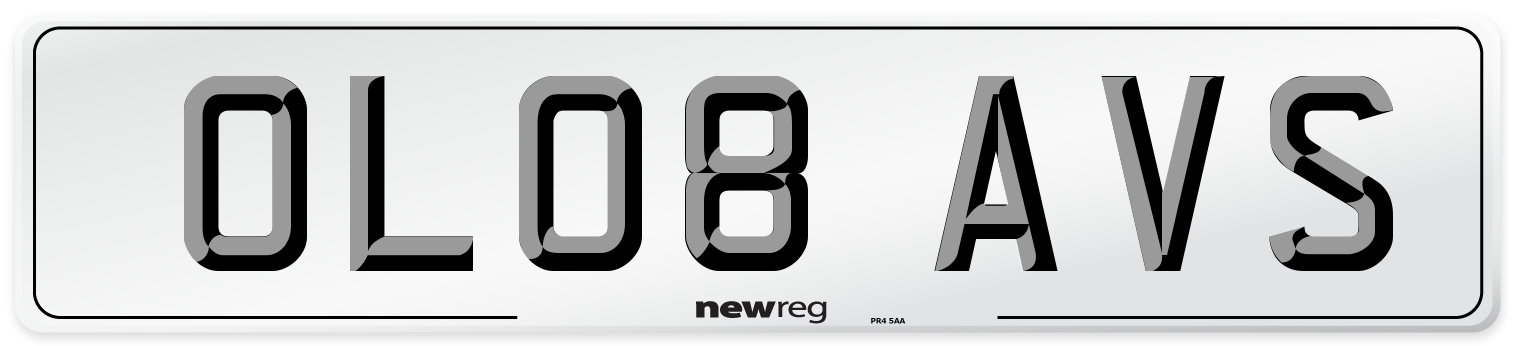 OL08 AVS Number Plate from New Reg